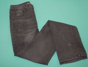 My Wonder Jeans Denim BLACK Distressed Woman's Size 4 Tall 28" X 33 1/2" Control